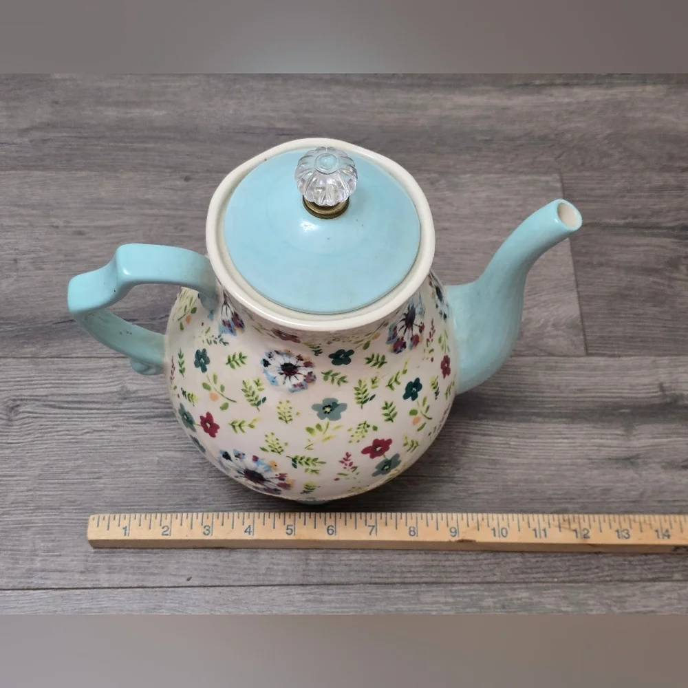 Pioneer Woman Kari 2.4 Qt Teapot With Lid Farmhouse Cottagecore Floral